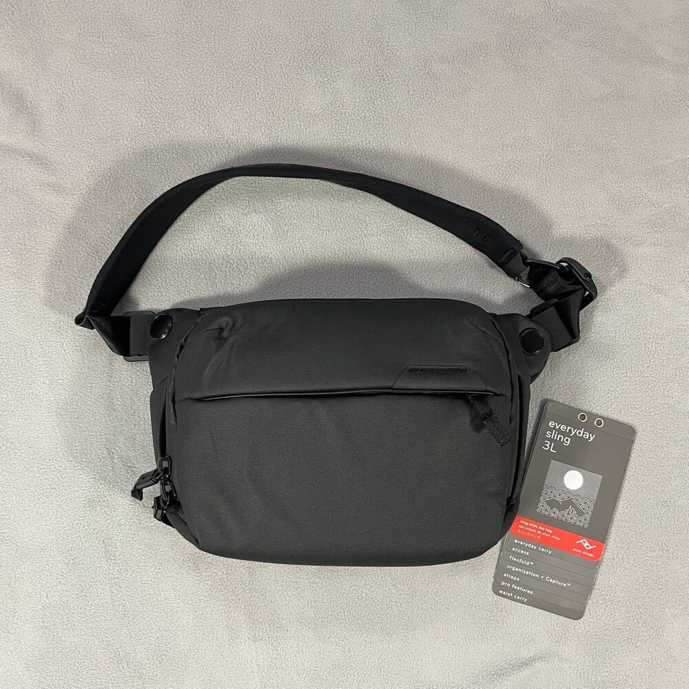 Peak Design Everyday 3L Sling Bag Camera Crossbody Adjustable Black Travel